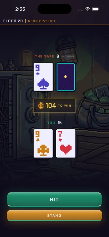Blackjack double or nothing screen